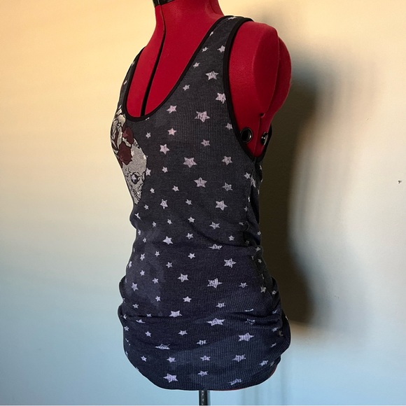 GRAIL Bertha skull roses tank 100% cotton - Picture 8 of 10